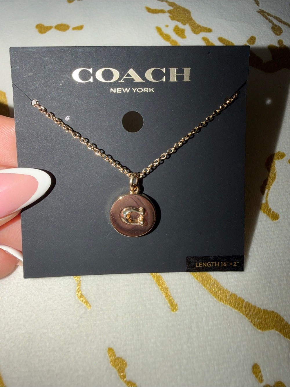 COACH Signature C Pendant Necklace